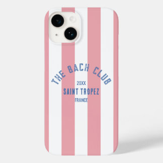 Coque Pour iPhone 14 Bachelorette Bach Club Crest Pink Stripe