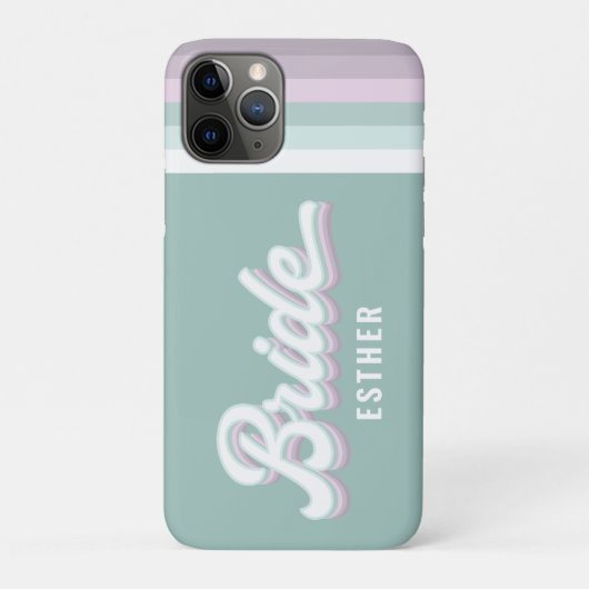 Coques Case-Mate iPhone Bachelorette mariage pastel branché des années 80 (Dos)