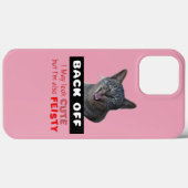 Coques Case-Mate iPhone BACK OFF Cute Cat - mignonne mais flippante (Verso (horizontal))