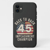 Coques Case-Mate iPhone Back to Back Impeachment Champ American Flag Vinta (Dos)