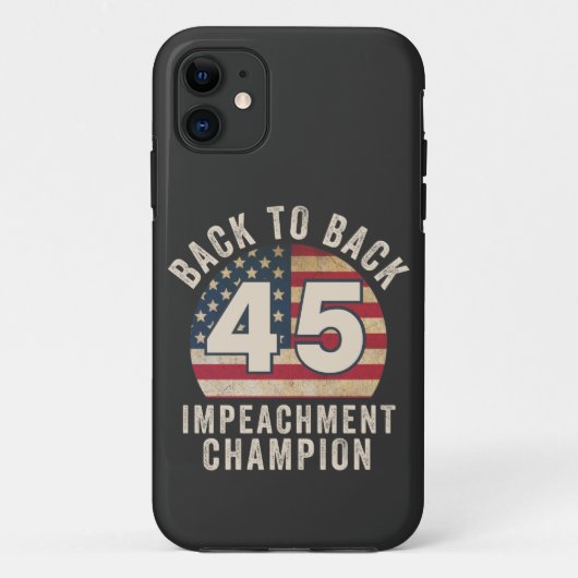 Coques Case-Mate iPhone Back to Back Impeachment Champ American Flag Vinta (Dos)