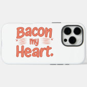 Coques Case-Mate iPhone Bacon, mon coeur (Verso (horizontal))