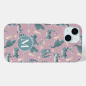 Coques Case-Mate iPhone Bad Grey Tabby Chats Frappe Stuff Over & Monogramm (Verso (horizontal))