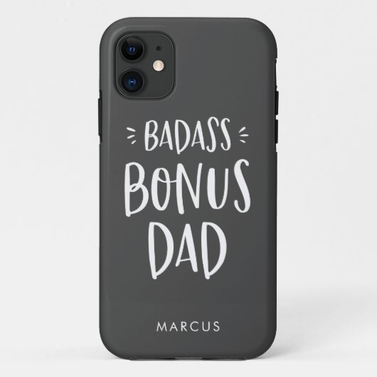 Coques Case-Mate iPhone Badass Bonus Papa Stepfather Personnalisé Stepdad (Dos)