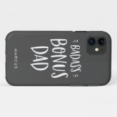 Coques Case-Mate iPhone Badass Bonus Papa Stepfather Personnalisé Stepdad (Dos (Horizontal))