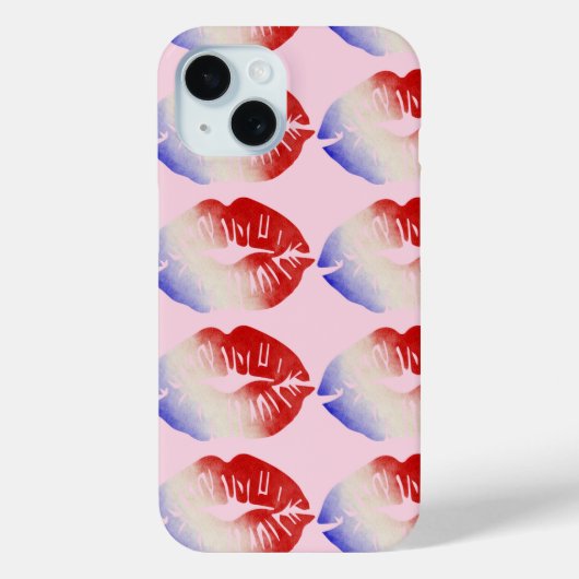 Coques Case-Mate iPhone Baddie Kiss Mark américain (Verso)