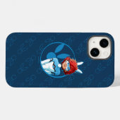 Coques Case-Mate iPhone Badge Bleu Bunnyx (Verso (horizontal))