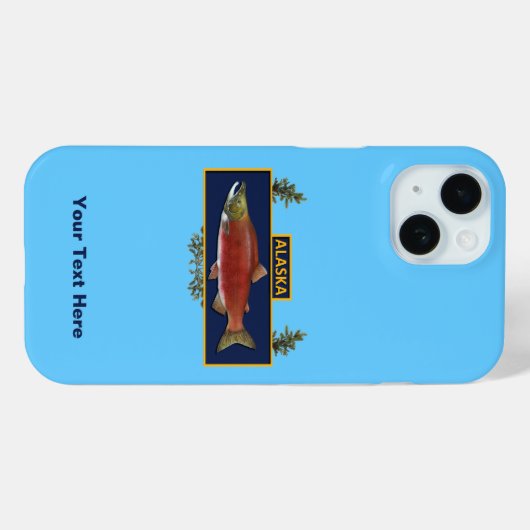 Coques Case-Mate iPhone Badge du pêcheur de combat de l'Alaska (Verso (horizontal))