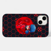 Coques Case-Mate iPhone Badge rouge Ladybug (Verso (horizontal))