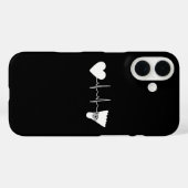 Coques Case-Mate iPhone Badminton - Battledore Coeur de Volant (Verso (horizontal))