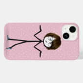 Coques Case-Mate iPhone Baguette Figure Girl avec cheveux foncés (Verso (horizontal))