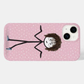 Coques Case-Mate iPhone Baguette Figure Girl avec Pois (Verso (horizontal))