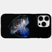 Coques Case-Mate iPhone Baie à la nuit, Amour Dauphin (Verso (horizontal))
