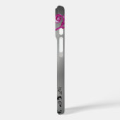 Coques Case-Mate iPhone BAIES, BAIES DAMASK MONOGRAM rose, blanc noir (Verso / Gauche)