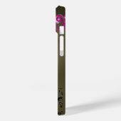 Coques Case-Mate iPhone BAIES, BERRIES DAMASK MONOGRAM rose noir gris (Verso / Gauche)