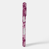 Coques Case-Mate iPhone Baies et fleurs de violet monogramme floral (Verso / Droite)