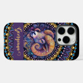 Coques Case-Mate iPhone Baies Whimsical personnalisées Zodiac Dot Mandala (Verso (horizontal))