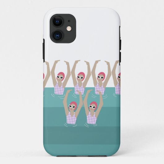 Coques Case-Mate iPhone Baigneurs artistiques | Illustration de natation a (Dos)