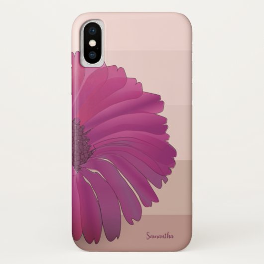 Coques Case-Mate iPhone Baise adorable, Fleur, Rayures -Personnalisé (Dos)