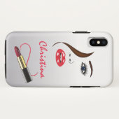 Coques Case-Mate iPhone Baiser face et baise à lèvres dans le maquillage m (Dos (Horizontal))