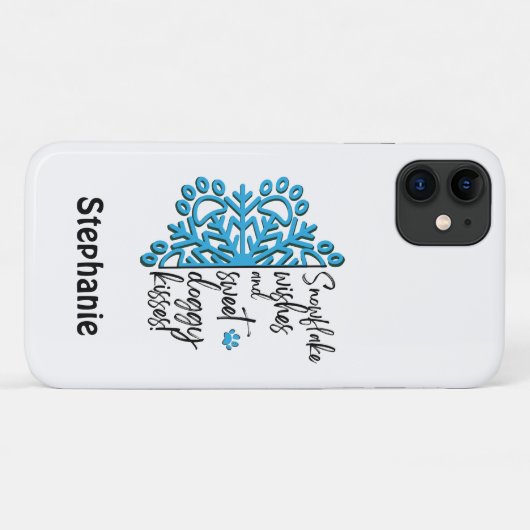 Coques Case-Mate iPhone Baisers à neige de chien Paw (Dos (Horizontal))