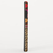 Coques Case-Mate iPhone Baisers de lèvres d'empreinte de léopard (Dos/Droite)