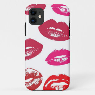 Coque iPhone 11 Baisers tendance motif lèvres roses succulentes mw
