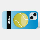 Coques Case-Mate iPhone Bal De Tennis De Dessin Avec Texte Personnalisé (Verso (horizontal))