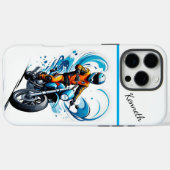 Coques Case-Mate iPhone Balade en moto Blue Wave (Verso (horizontal))