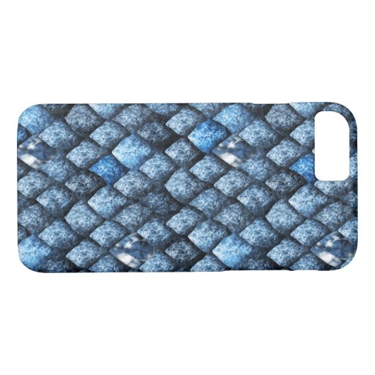 Coques Case-Mate iPhone Balance de dragon / gemmes bleues (Dos (Horizontal))