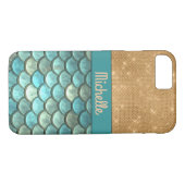 Coques Case-Mate iPhone Balances de sirènes turquoise turquoises | Parties (Dos (Horizontal))