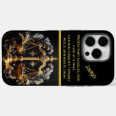 Coques Case-Mate iPhone Balances d'équilibrage de la dame Justice (Verso (horizontal))