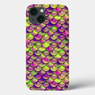 iPhone 13 Coque Balances violettes et vertes