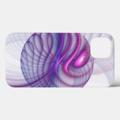 Coques Case-Mate iPhone Balançoire Belle Art Fractal Abstrait Moderne Rose (Verso (horizontal))