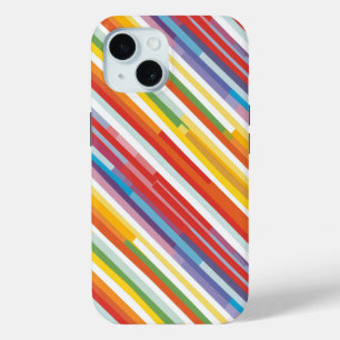 Coque Pour iPhone 15 Balayage arc-en-ciel