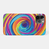 Coques Case-Mate iPhone Balayage psychédélique des teintes arc-en-ciel (Dos (Horizontal))