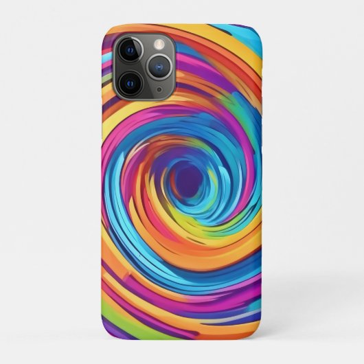 Coques Case-Mate iPhone Balayage psychédélique des teintes arc-en-ciel (Dos)