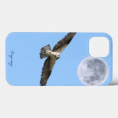 Coques Case-Mate iPhone Balbuzard pêcheur (aigle à poisson) et lune (Verso (horizontal))