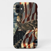 Coques Case-Mate iPhone Bald Eagle Drapeau américain Country Road (Dos)
