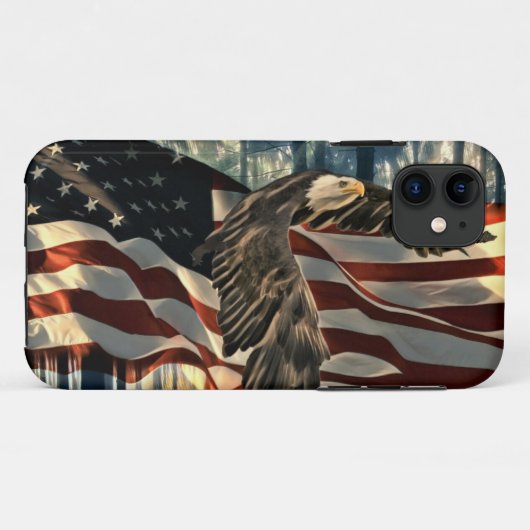 Coques Case-Mate iPhone Bald Eagle Drapeau américain Country Road (Dos (Horizontal))