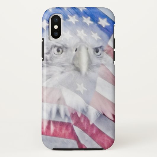 Coques Case-Mate iPhone Bald Eagle Head & American Flag I (Dos)