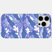 Coques Case-Mate iPhone Baleine à bosse monochromatique bleue (Verso (horizontal))