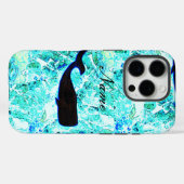 Coques Case-Mate iPhone baleine noire bleu (Verso (horizontal))