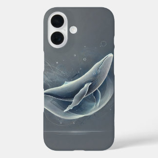 Coques iPhone 16 Baleine numérique dynamique en mouvement