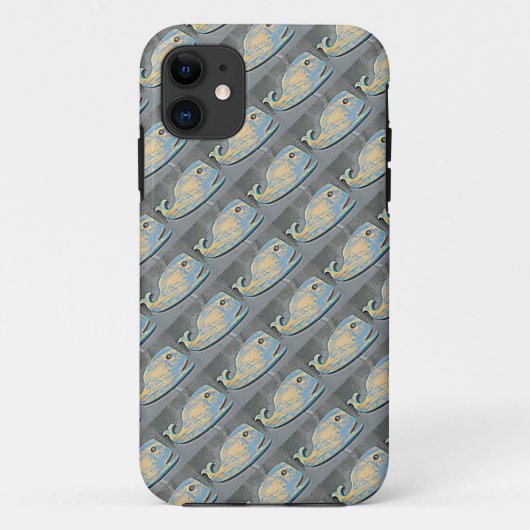 Coques Case-Mate iPhone baleines d'art populaire nageant (Dos)