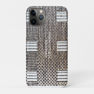 Case-Mate iPhone Case Balise de bagage personnalisée Gris et Blanc Faux 