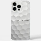 Coques Case-Mate iPhone Balle de golf blanche texturée avec nom et numéro  (Verso)