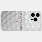 Coques Case-Mate iPhone Balle de golf blanche texturée avec nom et numéro  (Verso (horizontal))