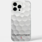 Coques Case-Mate iPhone Balle de golf blanche texturée avec nom et numéro (Verso)