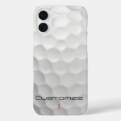 Coques Case-Mate iPhone Balle de golf blanche texturée avec nom et numéro  (Verso)
